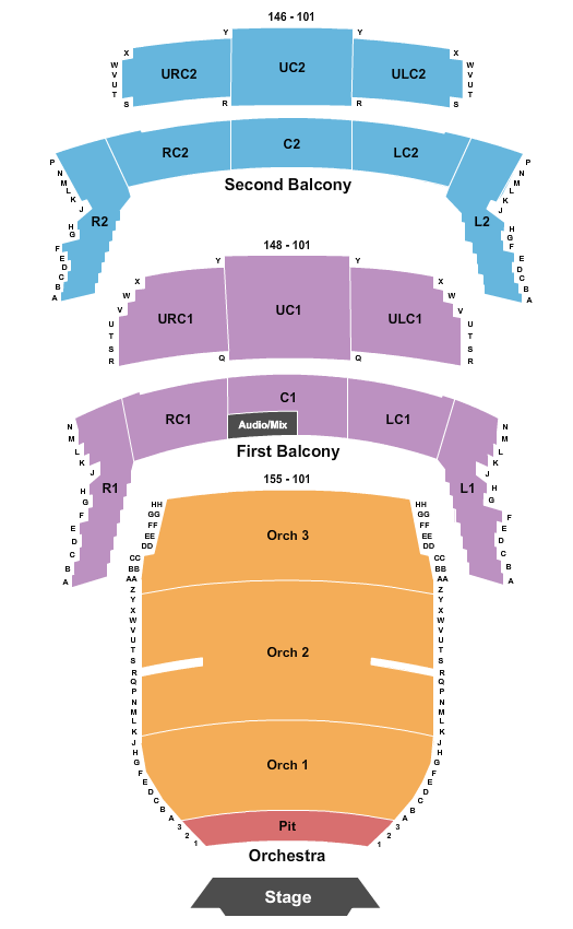 Bass Concert Hall The Wiz Seating Chart